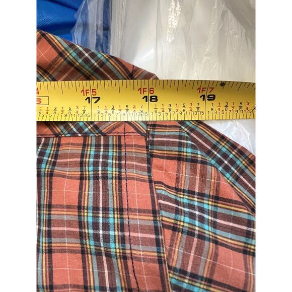 Billy Reid Plaid Men’s XL Cotton Button Up Long Sleeve Shirt Made In Italy‎ - Picture 9 of 11